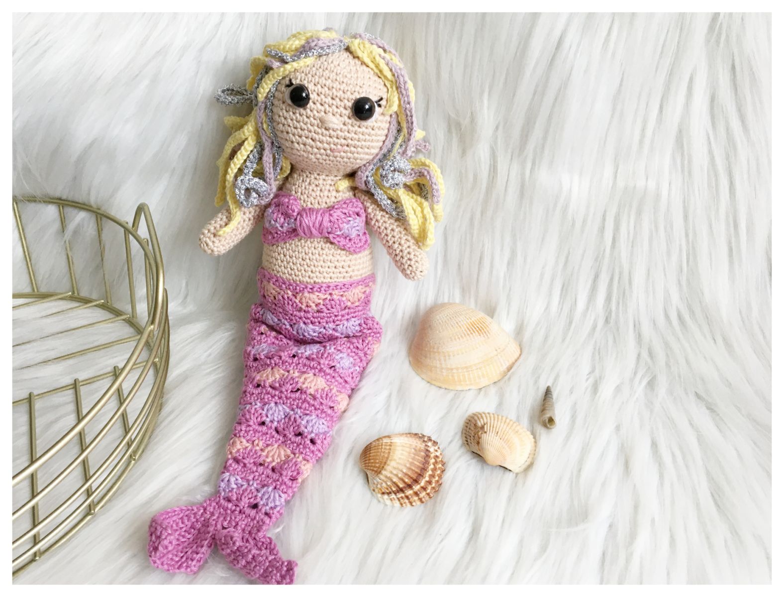 Blog-Inhaltsbild für 'Meerjungfrau, kostenlose Häkelanleitung'